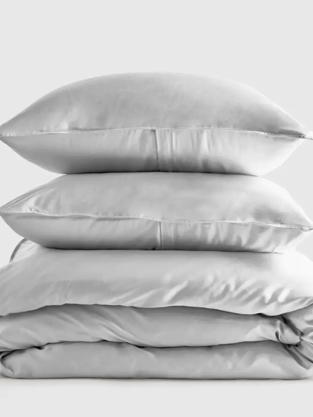 Quince NWOT Bamboo Duvet Set With Shams - King/Cal King - Light Grey